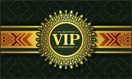 luxury dark vip card in ornament textureのイラスト素材