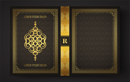 Luxury ornamental book cover designのイラスト素材