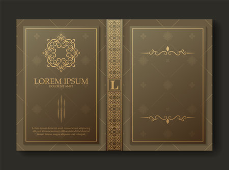 Premium ornamental book cover designのイラスト素材