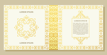 luxury ornament pattern classic coverのイラスト素材