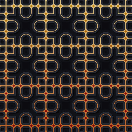 elegant dark and gold geometric pattern background