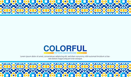 colorful ornament pattern design backgroundのイラスト素材