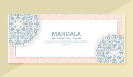 Soft decorative mandala style backgroundのイラスト素材