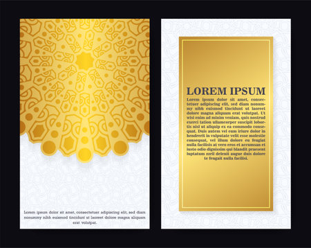 Luxury gold ornament pattern greeting cardのイラスト素材