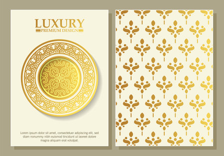 luxury mandala style greeting cardのイラスト素材