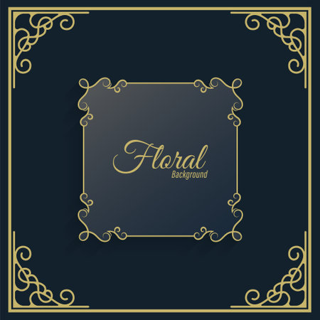 Ornamental floral frame decorative design posterのイラスト素材