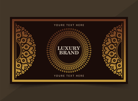 Luxury ornament greeting card vector templateのイラスト素材