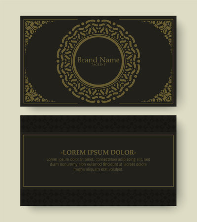 Vintage ornament greeting card vector templateのイラスト素材