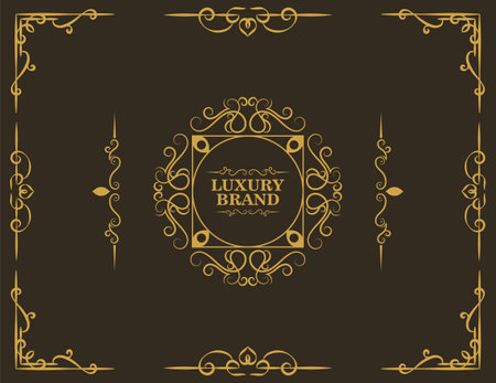 Vintage ornament greeting card vector templateのイラスト素材