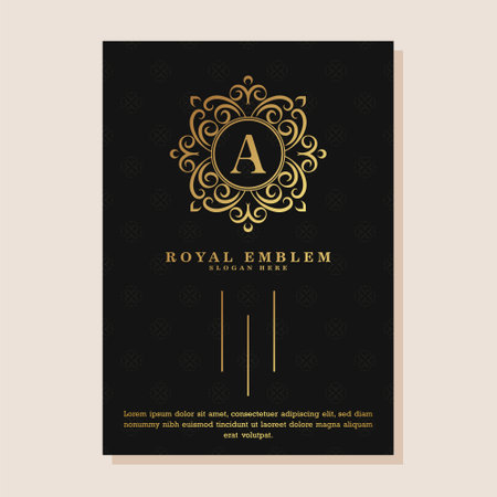 Luxury ornament greeting card vector templateのイラスト素材