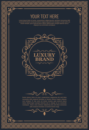 Vintage ornament greeting card vector templateのイラスト素材