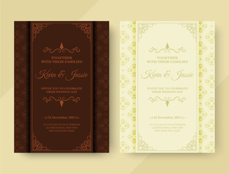 luxury ornament border style invitationのイラスト素材