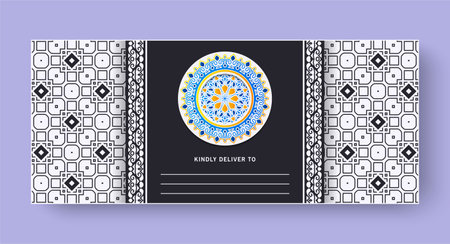 elegant mandala invitation card designのイラスト素材
