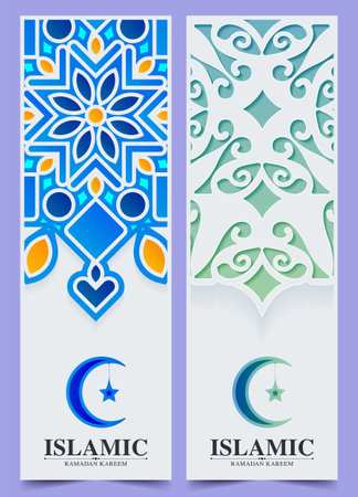 ramadan kareem islamic greeting card designのイラスト素材