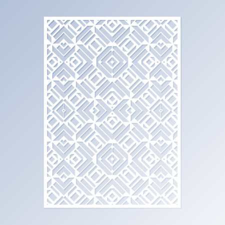 seamless die cut decorative pattern templateのイラスト素材