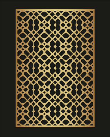 Luxury seamless die cut decorative pattern templateのイラスト素材