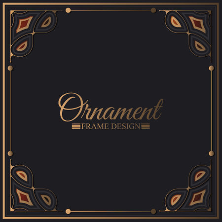 Elegant decorative frame design backgroundのイラスト素材