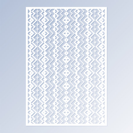 seamless die cut decorative pattern templateのイラスト素材