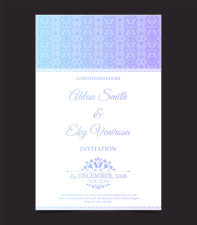 Elegant wedding invitation with pattern motifのイラスト素材