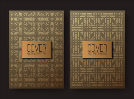 luxury abstract line pattern coverのイラスト素材