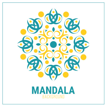 Colorful mandalas with line shapesのイラスト素材