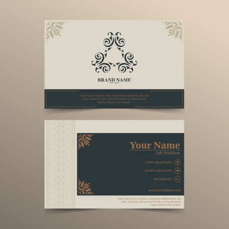 Vintage ornamental logos and business cards templateのイラスト素材