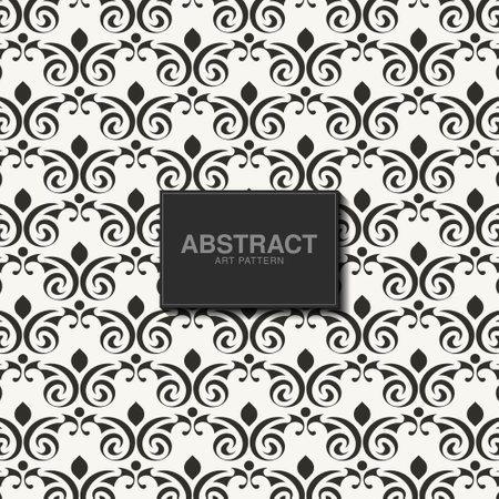flat ornament line pattern designのイラスト素材