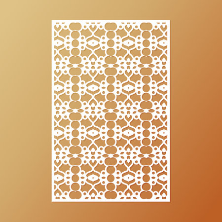 seamless die cut decorative pattern templateのイラスト素材