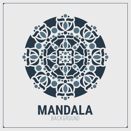 Mandala flat background design templateのイラスト素材