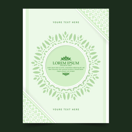 vintage ornament greeting card calligraphy decorationのイラスト素材