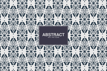 flat ornament line pattern designのイラスト素材