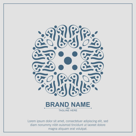 ornament art logo design templateのイラスト素材