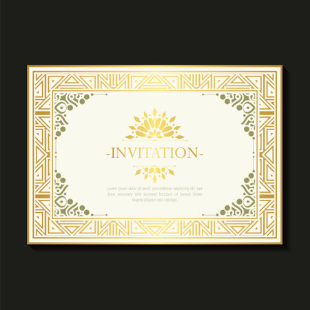 luxury invitation background style ornamental patternのイラスト素材