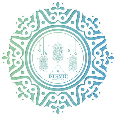 Colorful decoration of Ramadan kareemのイラスト素材