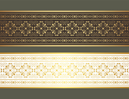 Elegant golden ornamental border templateのイラスト素材