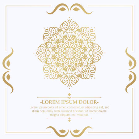 Luxury ornament greeting card vector templateのイラスト素材