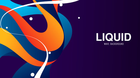 Colorful stylish wave design backgroundのイラスト素材