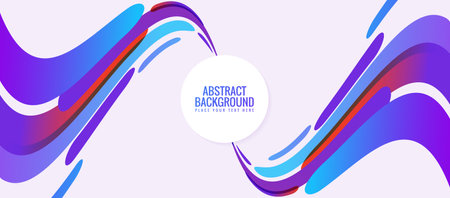 Colorful stylish wave design backgroundのイラスト素材