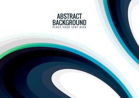 Colorful stylish wave design backgroundのイラスト素材