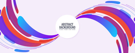 Colorful stylish wave design backgroundのイラスト素材