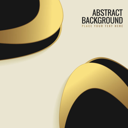 Luxury gold abstract wave design backgroundのイラスト素材