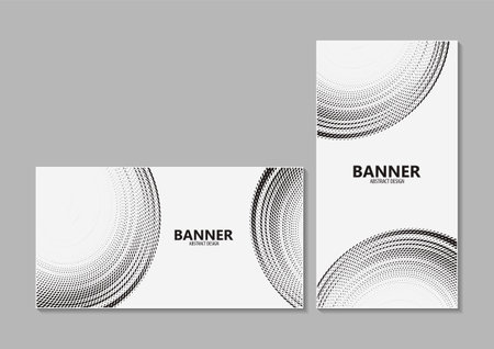 black abstract dots Banner designのイラスト素材