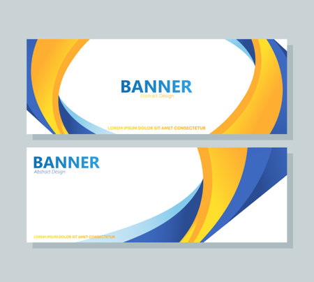 colorful abstract wave banner designのイラスト素材
