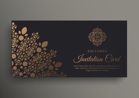 luxury invitation background style ornamental patternのイラスト素材