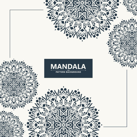 Flat mandala arabesque backgroundのイラスト素材