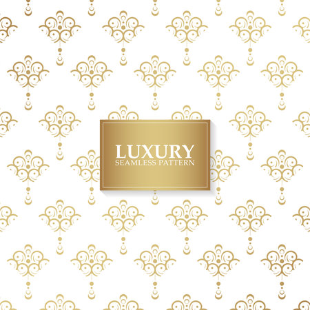 Gold Lines Ornament Geometric Seamless Patternのイラスト素材