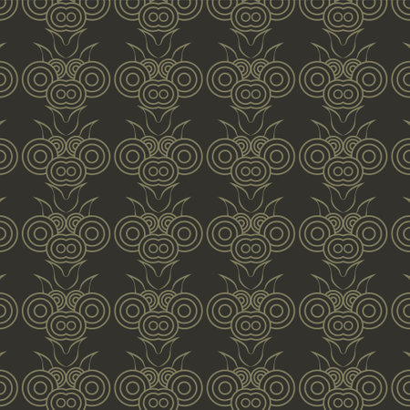 dark ethnic seamless pattern templateのイラスト素材