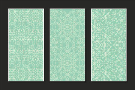 Vintage vertical card pattern setのイラスト素材