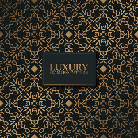 luxury dark seamless pattern backgroundのイラスト素材
