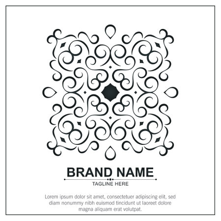 ornament art logo design templateのイラスト素材